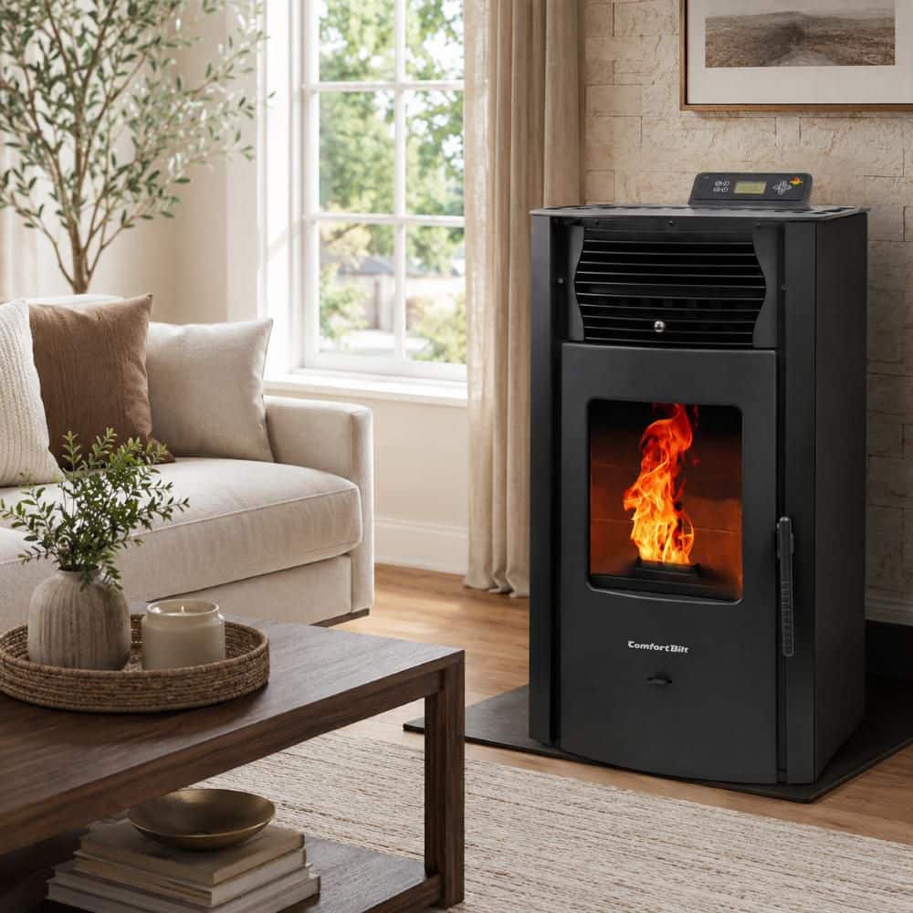 ComfortBilt 2,200 sq. ft. Pellet Stove with a 47 lbs. Hopper in Black HP50-Black