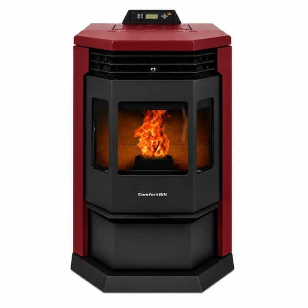 ComfortBilt 2,800 sq. ft. Pellet Stove with 55 lbs. Hopper in Burgundy HP22-Burgundy
