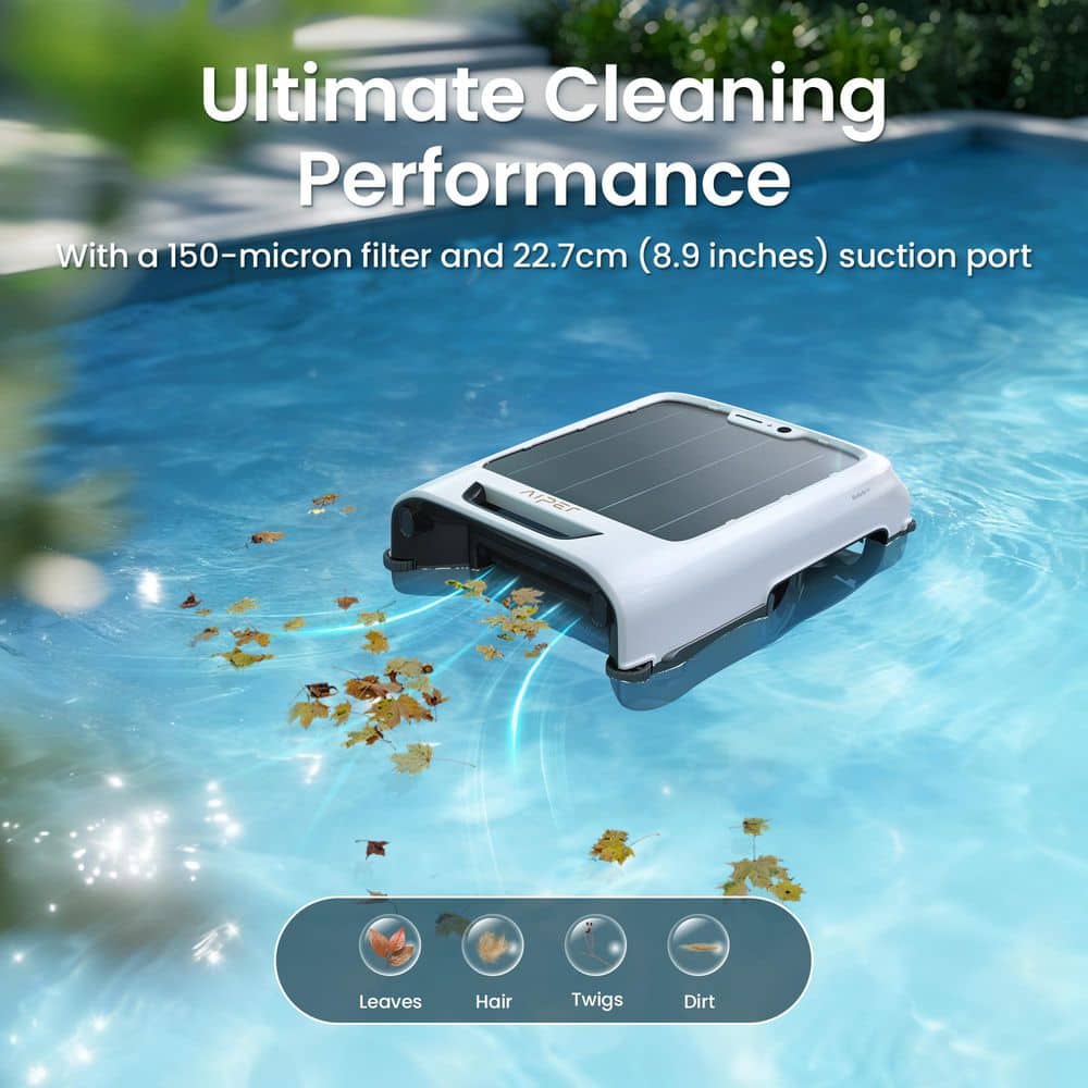AIPER EcoSurfer M2 Robotic Pool Skimmer: with 24/7 Continuous Cleaning, Anti-Leakage Cleaning, App Compatibility, White ECOSURFER M2