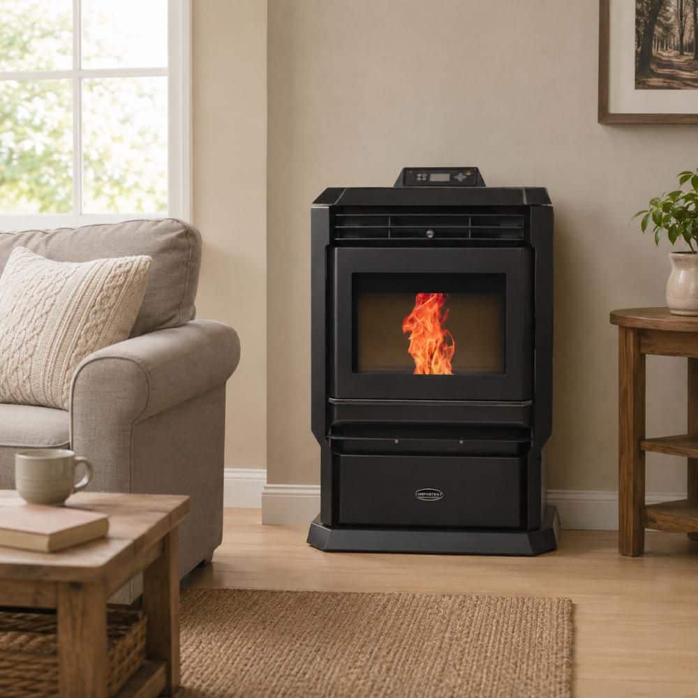ComfortBilt 3,000 sq. ft. Pellet Stove with a 51 lbs. Hopper in Black HP61-Black