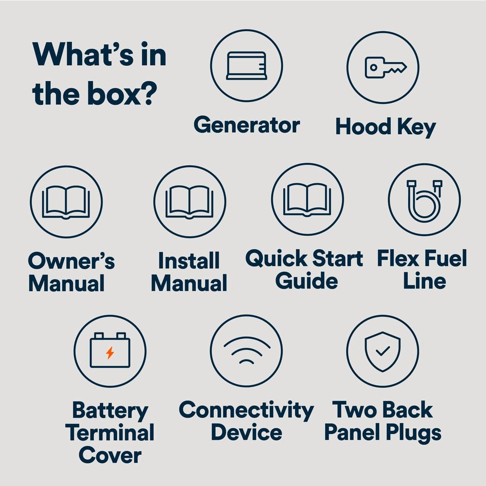 Generac 26kW Air-Cooled Auto Start Natural Gas or Propane Whole House Generator and 200 Amp Transfer Switch w/ Smart Monitoring 7328