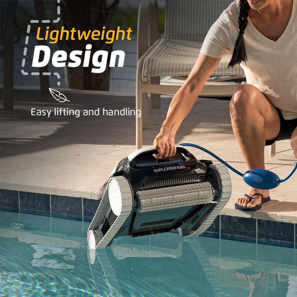 Dolphin Explorer E20 Robotic Vacuum Pool Vacuum for In-Ground Swimming Pools up to 33 ft. 99996148-XPB