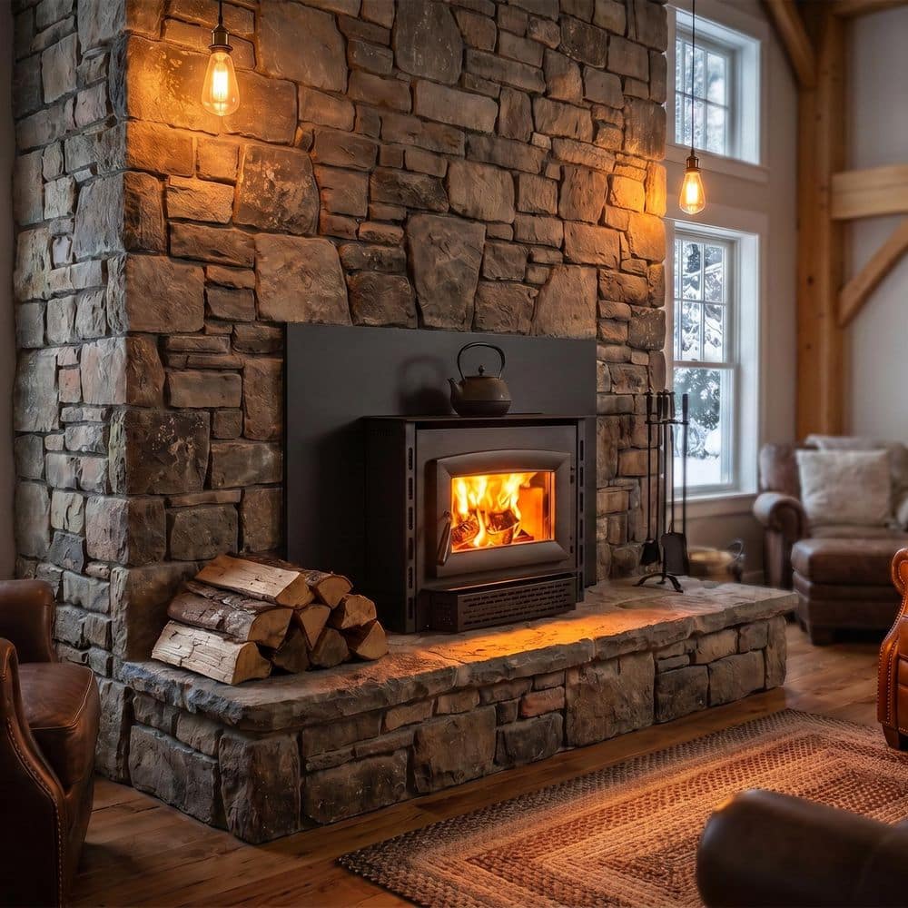 Ashley Hearth Products 26 in. 1,200 sq. ft. EPA Certified Wood-Burning Fireplace Insert AW1820E