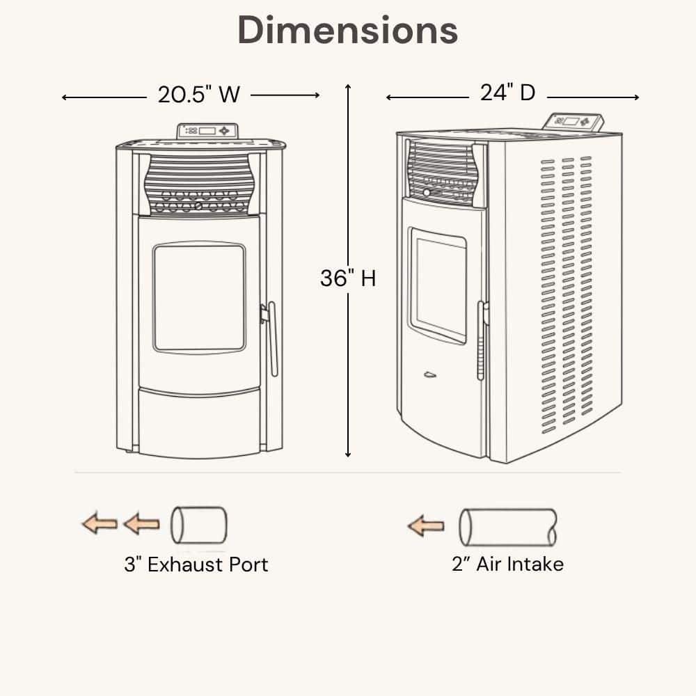 ComfortBilt 2,200 sq. ft. Pellet Stove with a 47 lbs. Hopper in Burgundy HP50-Burg