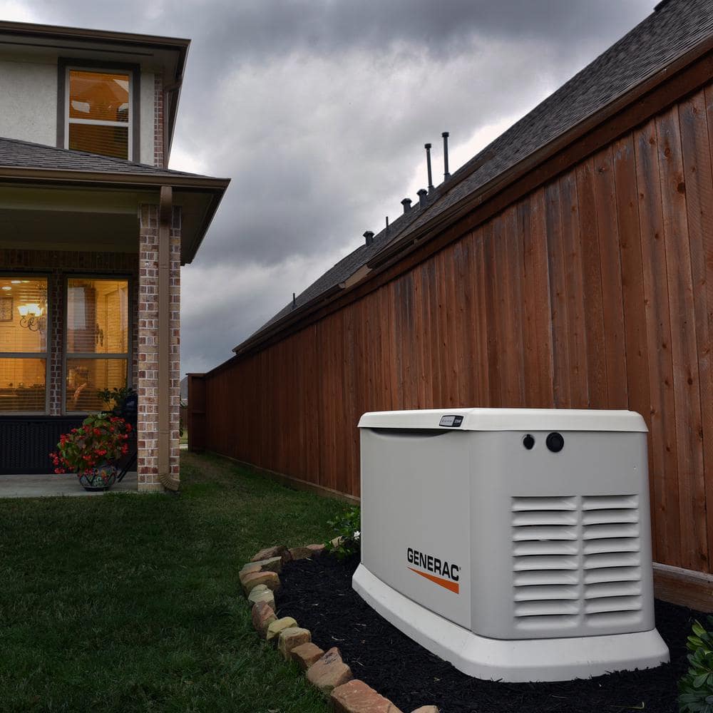 Generac Guardian 20,000-Watt (LP) / 18,000-Watt (NG) Air-Cooled Whole House Generator with Wi-Fi and 200-Amp Transfer Switch 7039