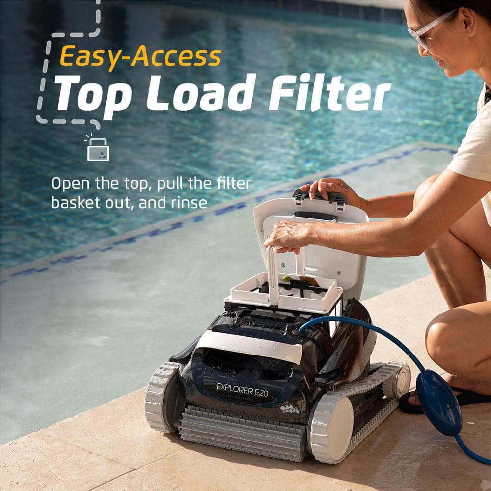 Dolphin Explorer E20 Robotic Vacuum Pool Vacuum for In-Ground Swimming Pools up to 33 ft. 99996148-XPB