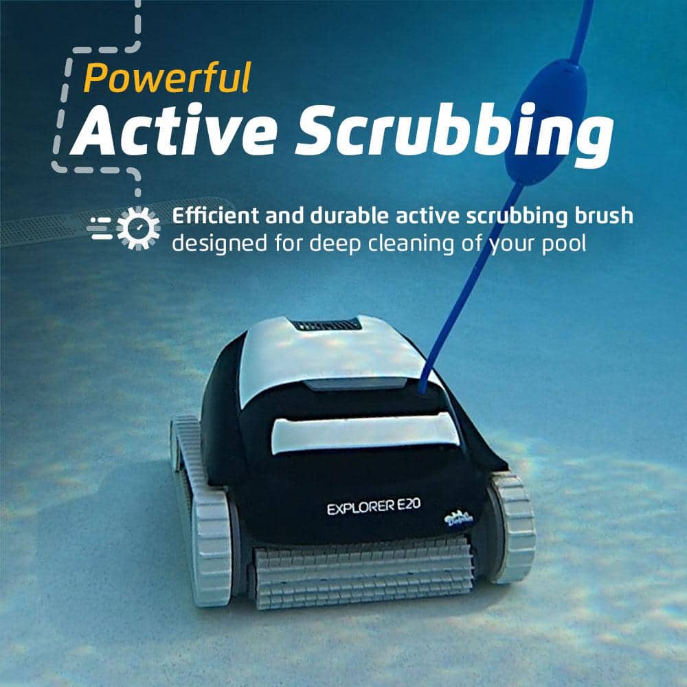 Dolphin Explorer E20 Robotic Vacuum Pool Vacuum for In-Ground Swimming Pools up to 33 ft. 99996148-XPB