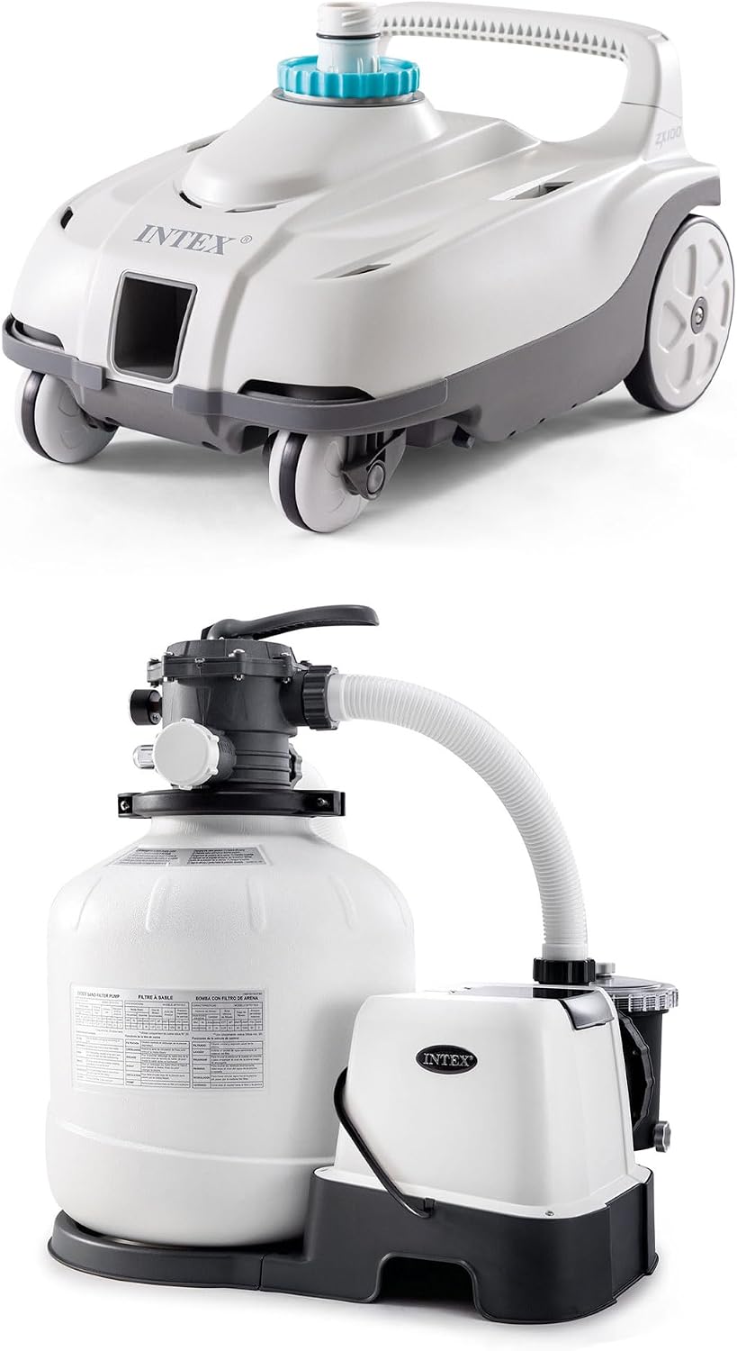 INTEX Krystal Clear 2,650 GPH Sand with Automatic Pool Vacuum Cleaner