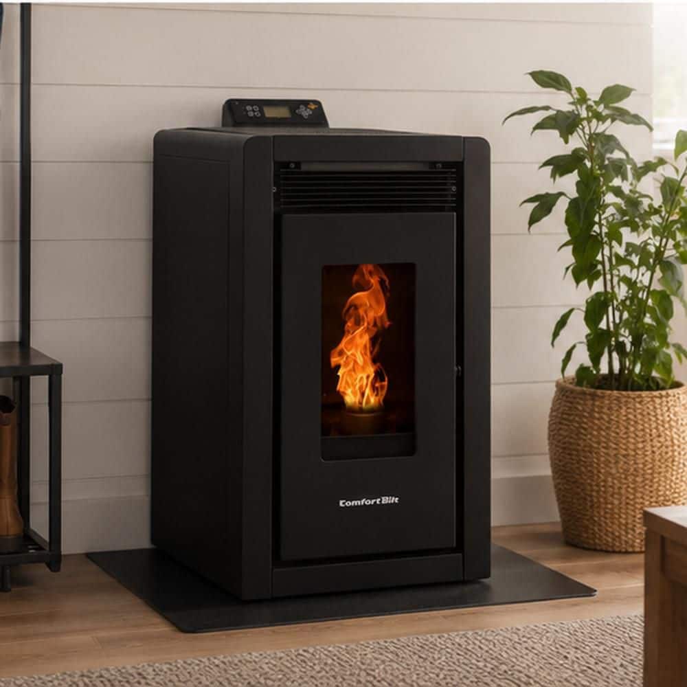 ComfortBilt 1,500 sq. ft. Small Pellet Stove with a 25 lbs. Hopper in Black HP40-Alpine
