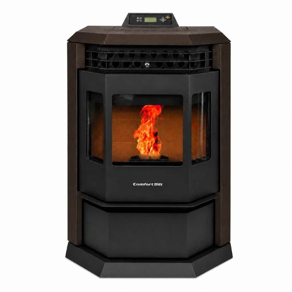 ComfortBilt 2,800 sq. ft. Pellet Stove with 55 lbs. Hopper in Bronze HP22-Brown
