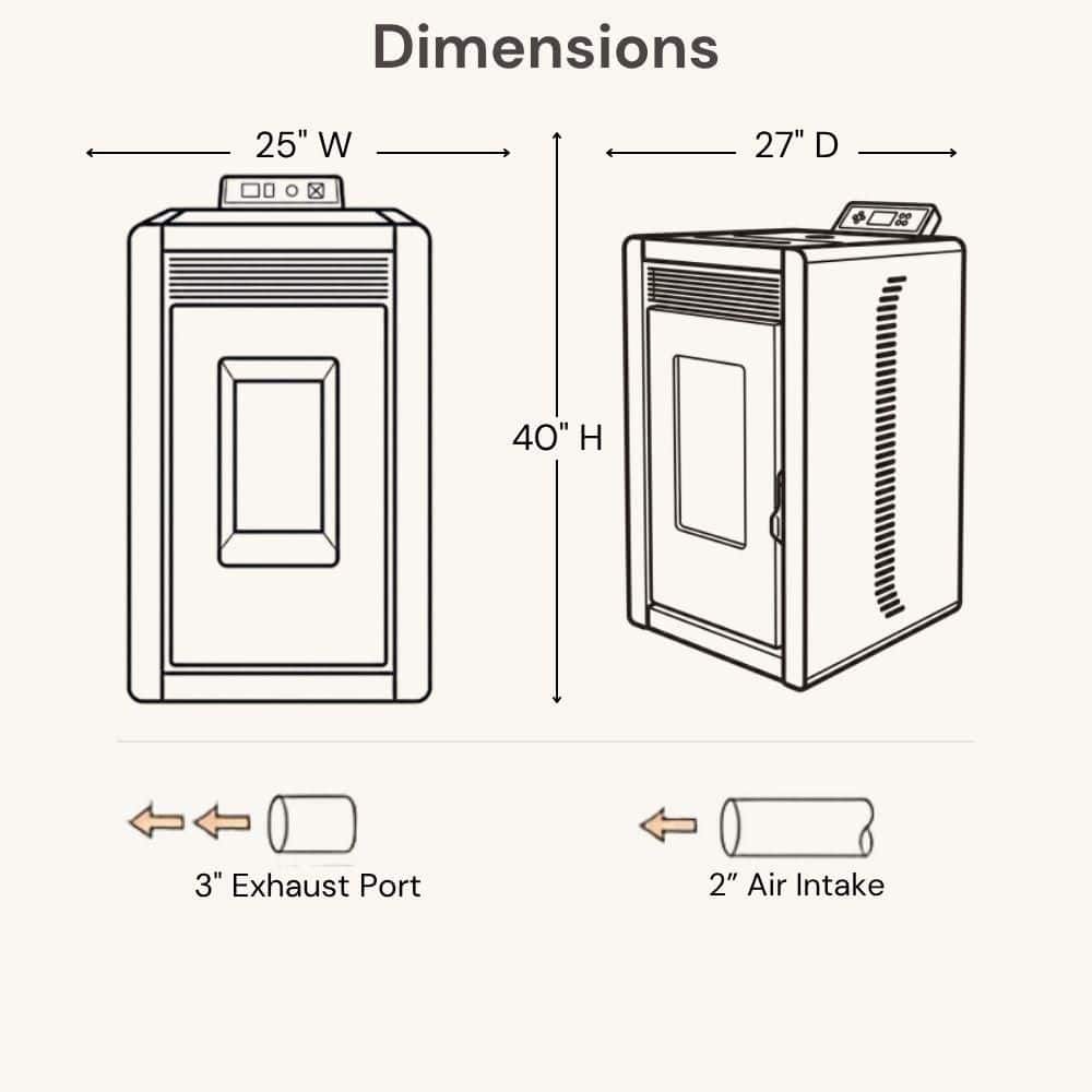ComfortBilt 2,800 sq. ft. Pellet Stove with a 120 lbs. Hopper in Black HP42-ALPINE