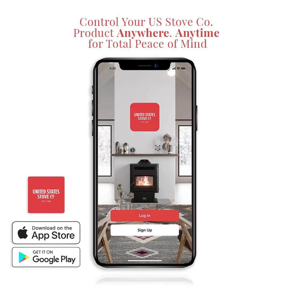 Ashley Hearth Products Ashley 2200 sq. ft. Pedestal Pellet Stove 90 LB. Hopper-Wi-Fi AP5617-W