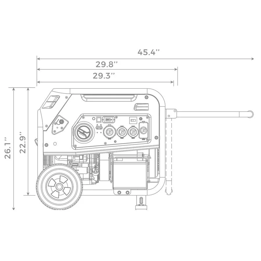 Generator 8000W/ 10,000W Tri Fuel Electric Start 120V/240V with Wheel Kits
