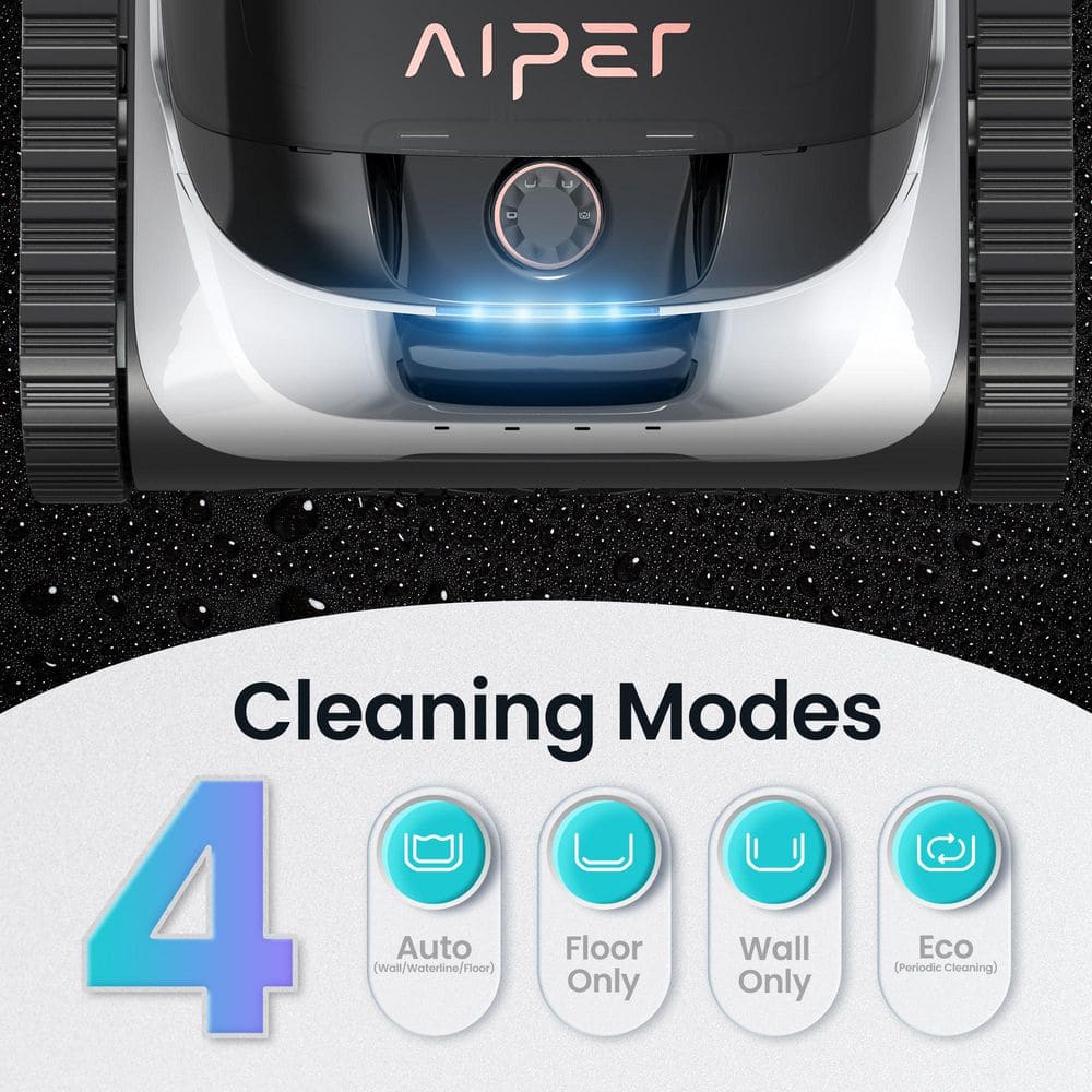 AIPER Scuba N1 Cordless Robotic Pool Vacuum-Automatic Pool Vacuum for In-Ground Pools up to 1600 sq. ft. White Scuba N1
